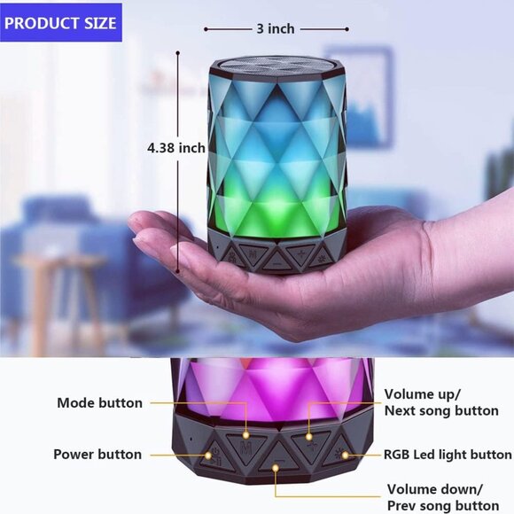 LED Portable Bluetooth Speakers 5 Watts - Picture 2 of 9